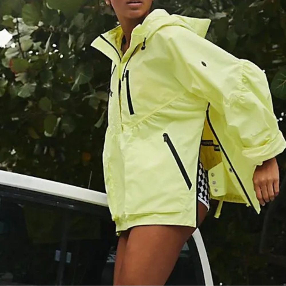 Yellow Mesh Jacket with Hood